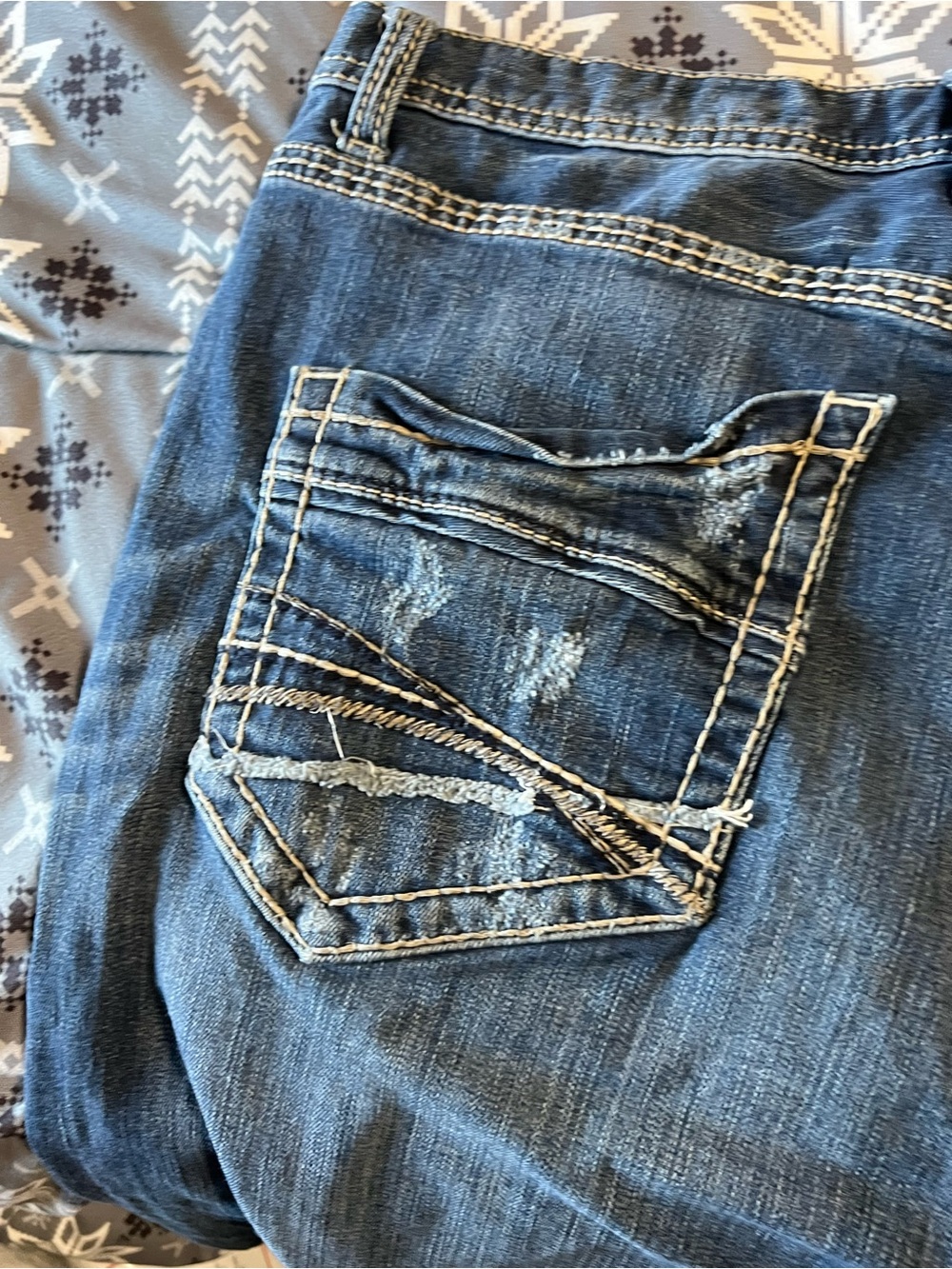 BKE Men's Blue Bootcut Jeans - Picture 8 of 8